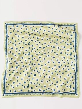 NWT Anthropologie Celandine Printed Hair Scarf Green Floral